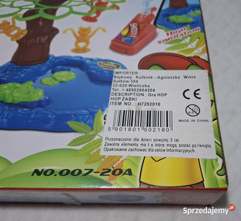 Gra rodzinna Jumping Frog Skaczące żabki Zabawka Czeladź