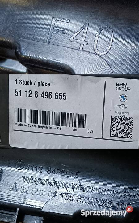 BMW 1 F40 PROWADNICA ŚLIZG MOCOWANIE ZDERZAKA Pleszew