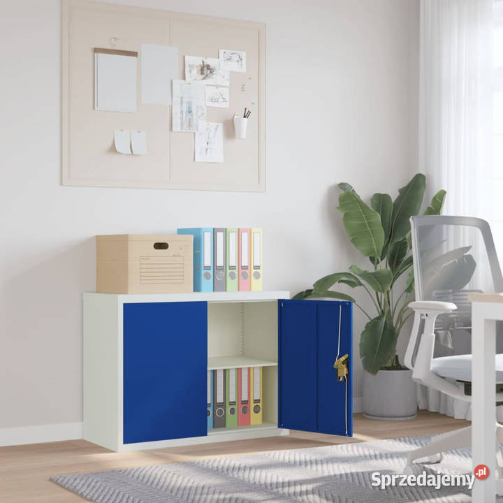 Szafka na dokumenty szaroniebieska 90x40x70 Warszawa sprzedam