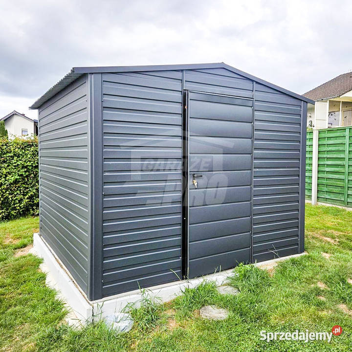 Schowek Domek ogrodowy 3x3m drzwi antracyt dach