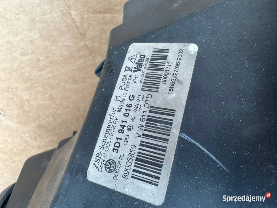 VW PHAETON LAMPA PRAWA LEWA KOMPLET PRZÓD XENON