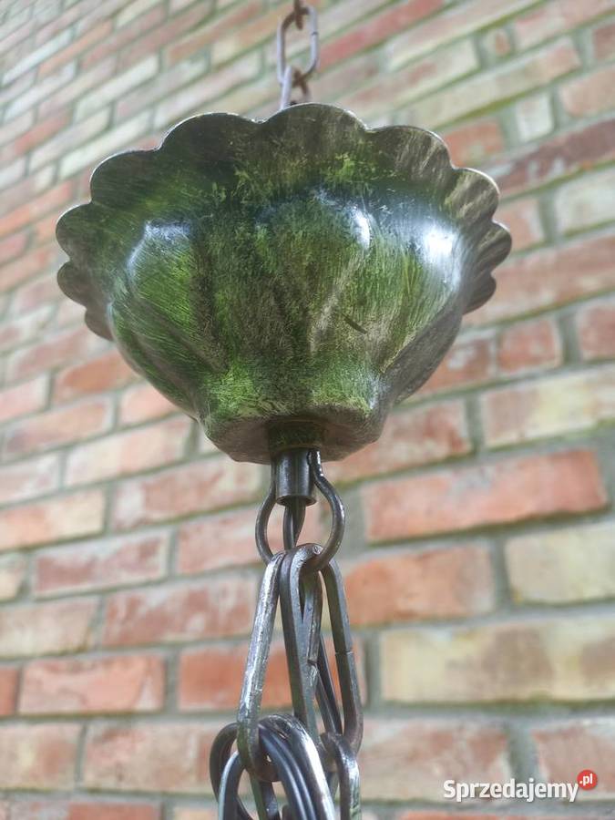 Żyrandol metalowy drewniany 3 punkty światła ze zachodniopomorskie Gawroniec