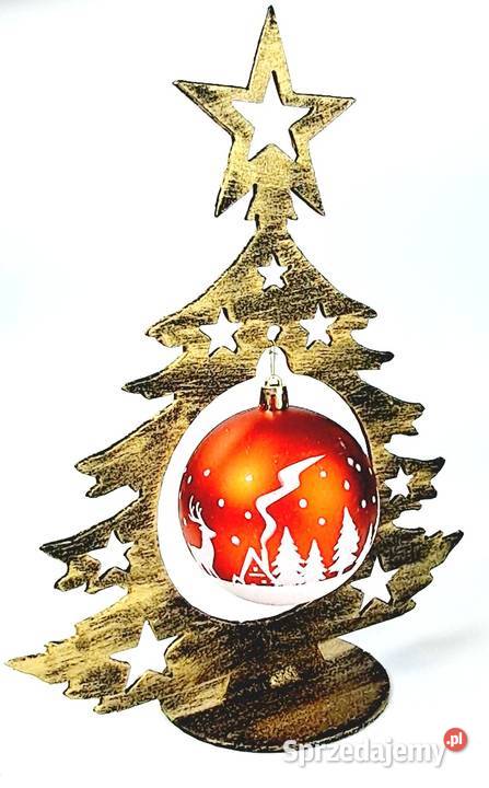 Stojak Choinka na bombkę metalowy ozdoba dekoracja świąteczn