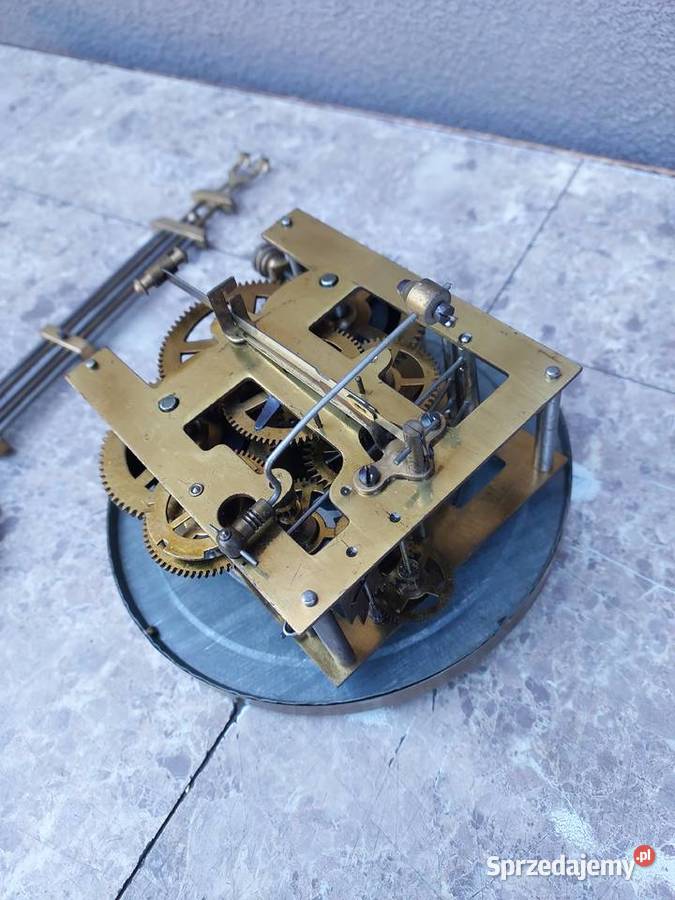 167 Zestaw mechanizm starego zegara ściennego Tczew