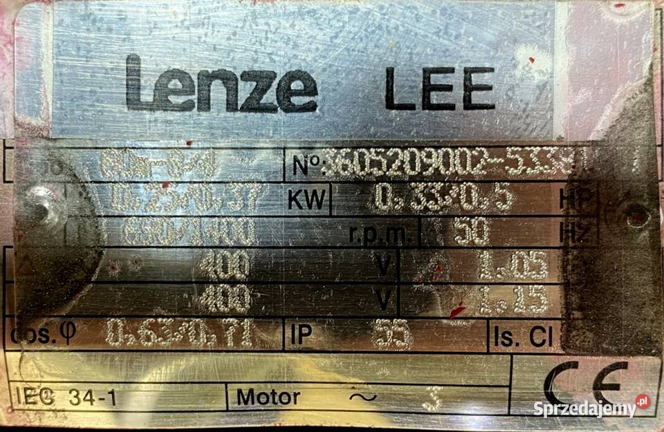 motoreduktor przekładnia 025037kW 307622obr 3faz Pigża