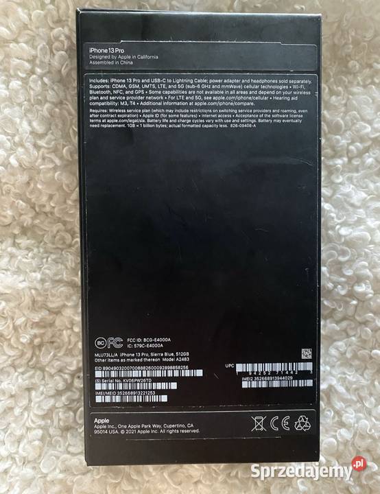 iPhone 13 Pro 512 GB Sierra Blue z akcesoriami z Oświęcim