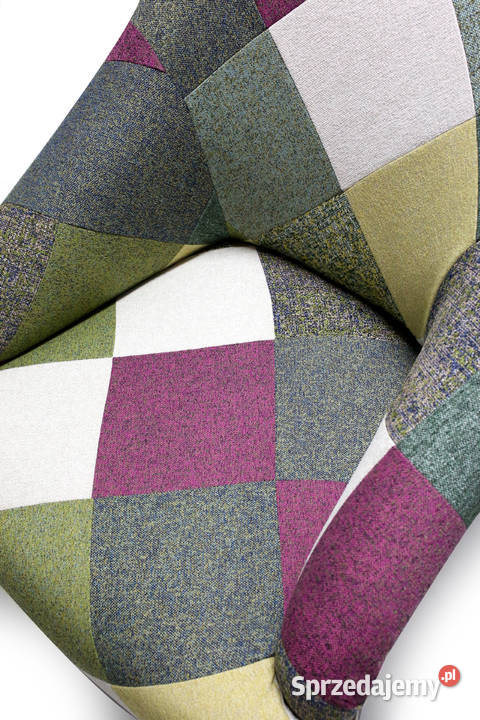 Fotel Patchwork Kolorowy Designerski wielkopolskie Kazimierz Biskupi