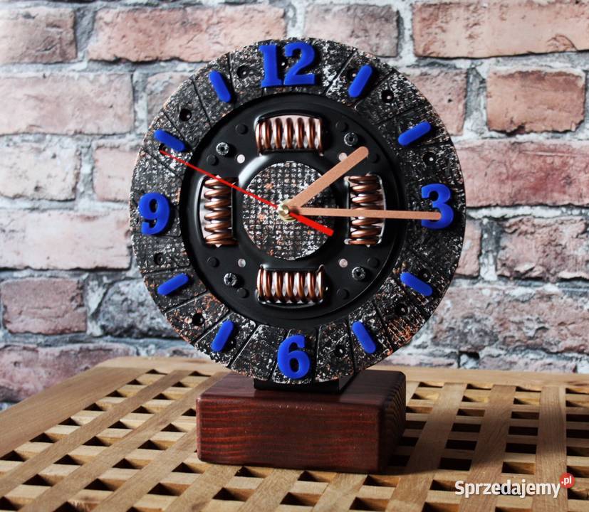 Zegar stojący sprzęgło scrap metal art loft Dębica