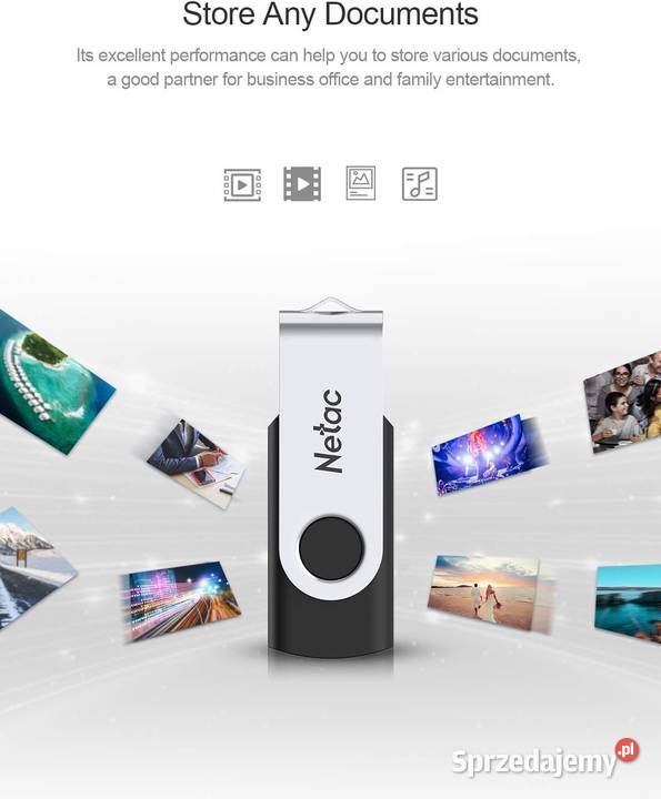 Pendrive Netac 64GB U505 USB 20 Nowy Flash Drive Wytrzyszczki
