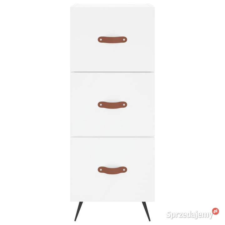 Wysoka szafka biała 345x34x180 materiał mazowieckie