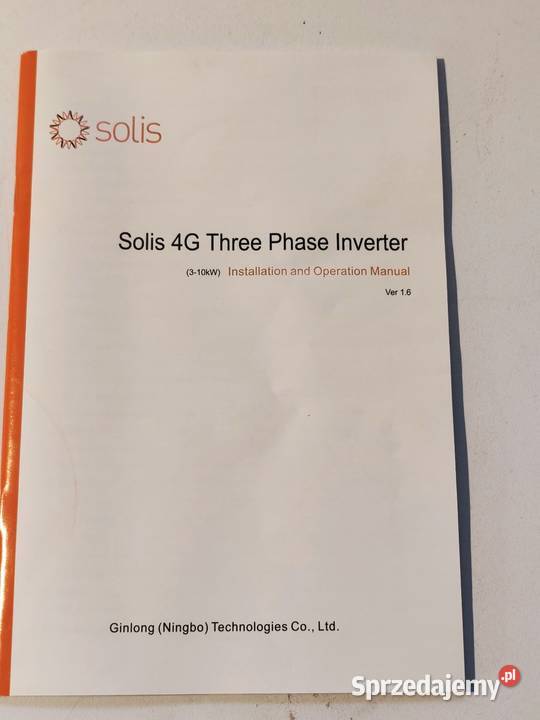 Inwerter Solis 3P5K4G trójfazowy 5 kW używany pomorskie Bożepole Wielkie