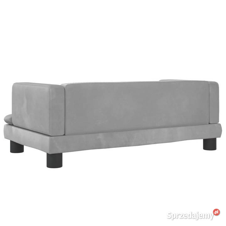 Sofa dzieci jasnoszara 80x45x30 aksamit Warszawa