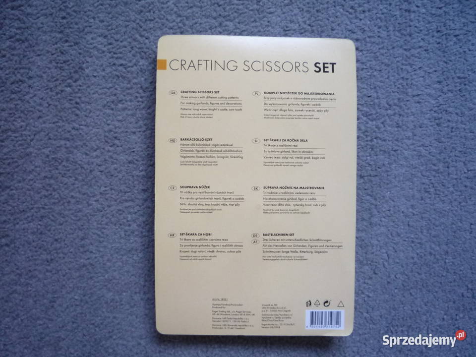 Nożyczki z wzorem 3 motywy Crafting Scissors SET Szczecin