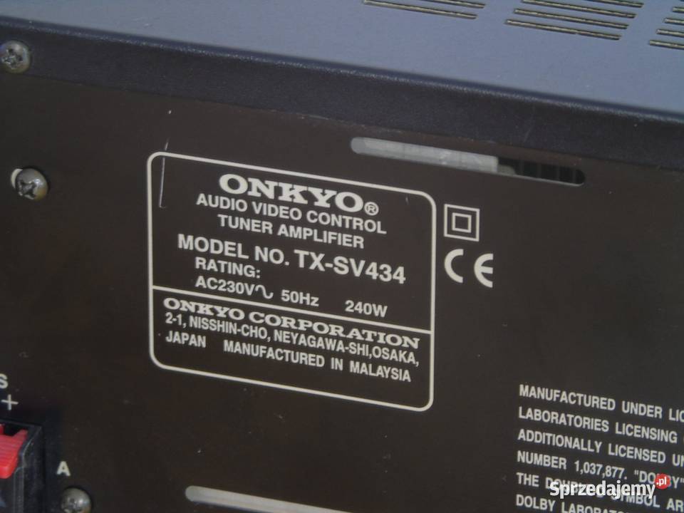 Amplituner Onkyo TXSV 434 mocny 240 wat DOSTAWA Jasło