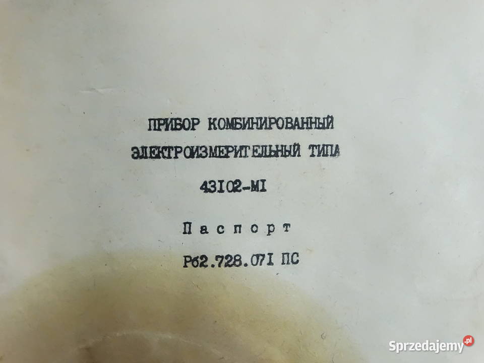 Kultowy Radziecki Multimetr Samochodowy 43102M1 Biłgoraj