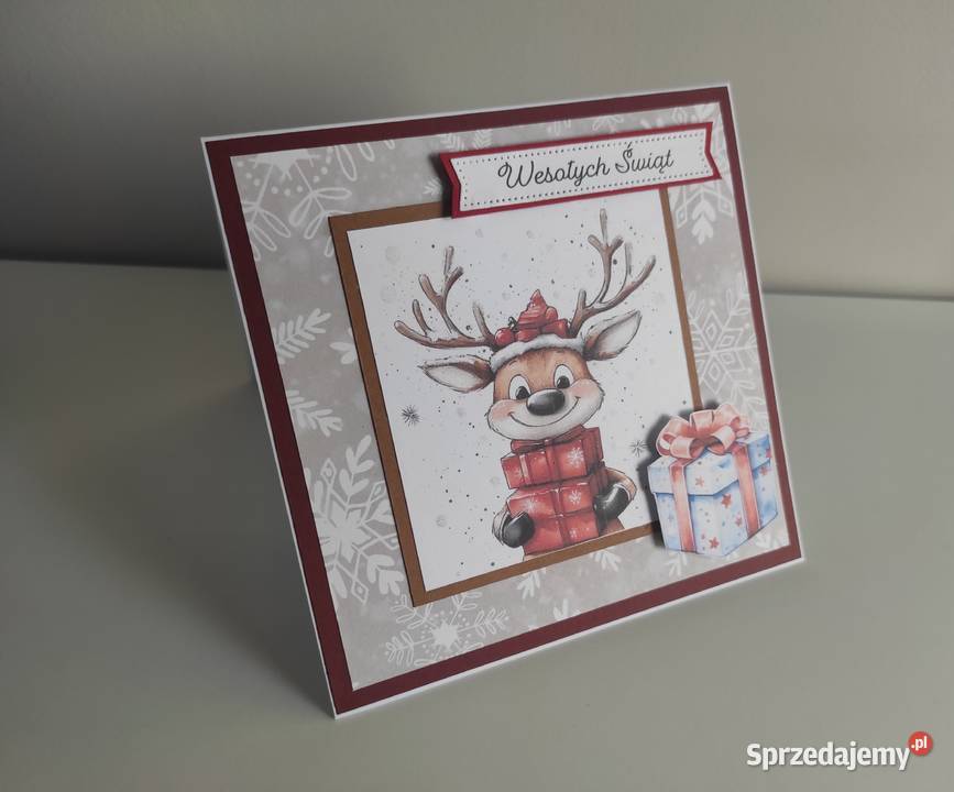 Kartka ręcznie robiona handmade świąteczna Boże Antyki, Sztuka, Kolekcje Łódź sprzedam