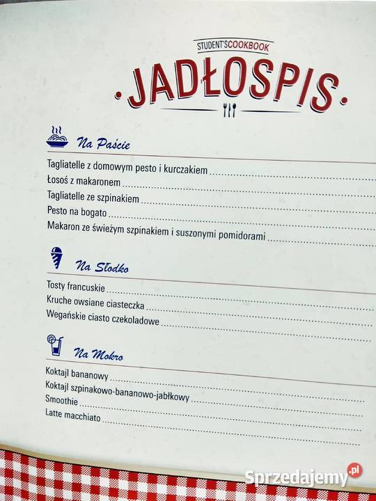 Students cook book książki outlet kucharskie Warszawa sprzedam