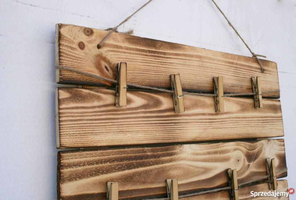 ramka Tablica na zdjęcia drewniana opalana