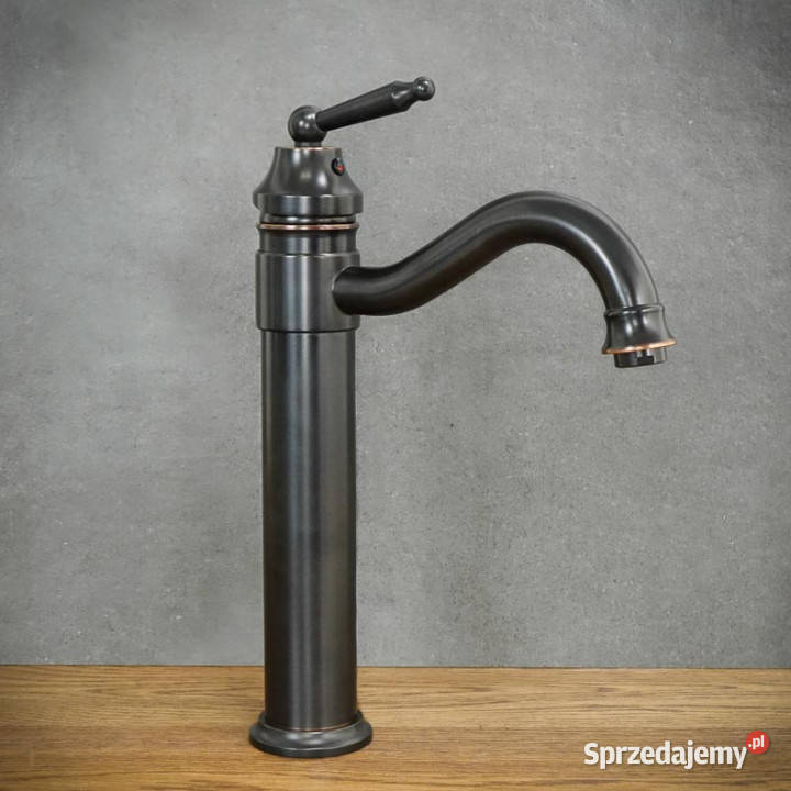 Bateria umywalkowa stojąca czarna MARGATE wysoka Baterie łazienkowe świętokrzyskie Chmielnik