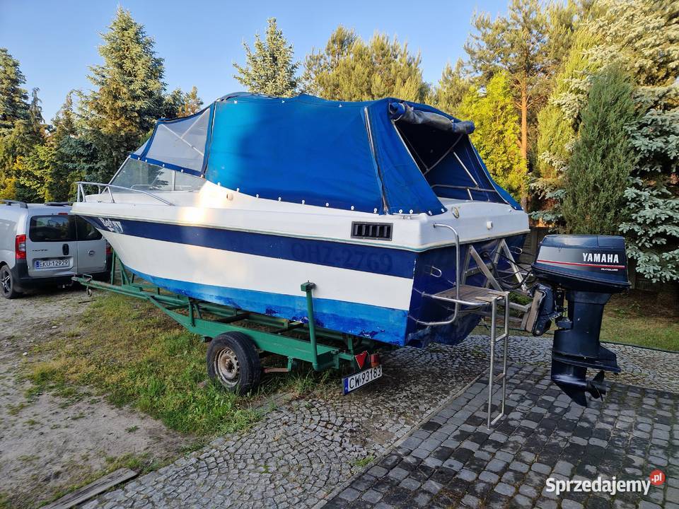 Łódź kabinowa z naczepą komplet Włocławek sprzedam