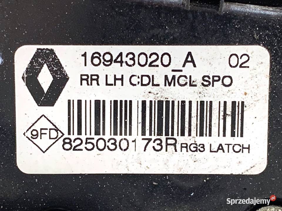 ZAMEK DRZWI LEWY TYŁ RENAULT MEGANE IV Kombi osobowe