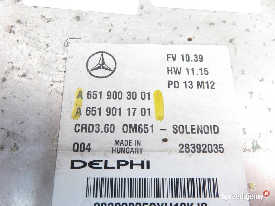 STEROWNIK MERCEDES C117 CLA 220 CDI 6519003001