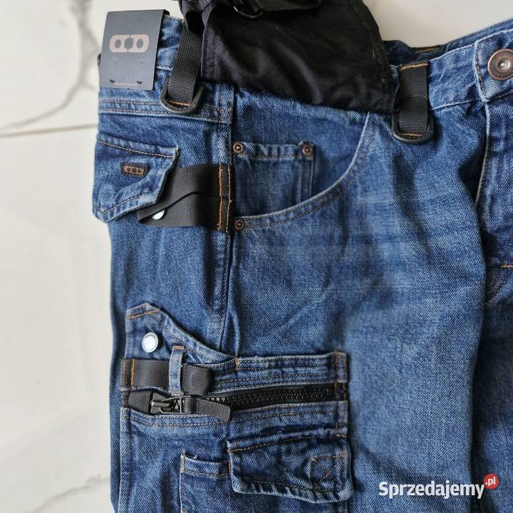 Krótkie spodenki robocze jeans rozmiar C56 niebieski Łódź