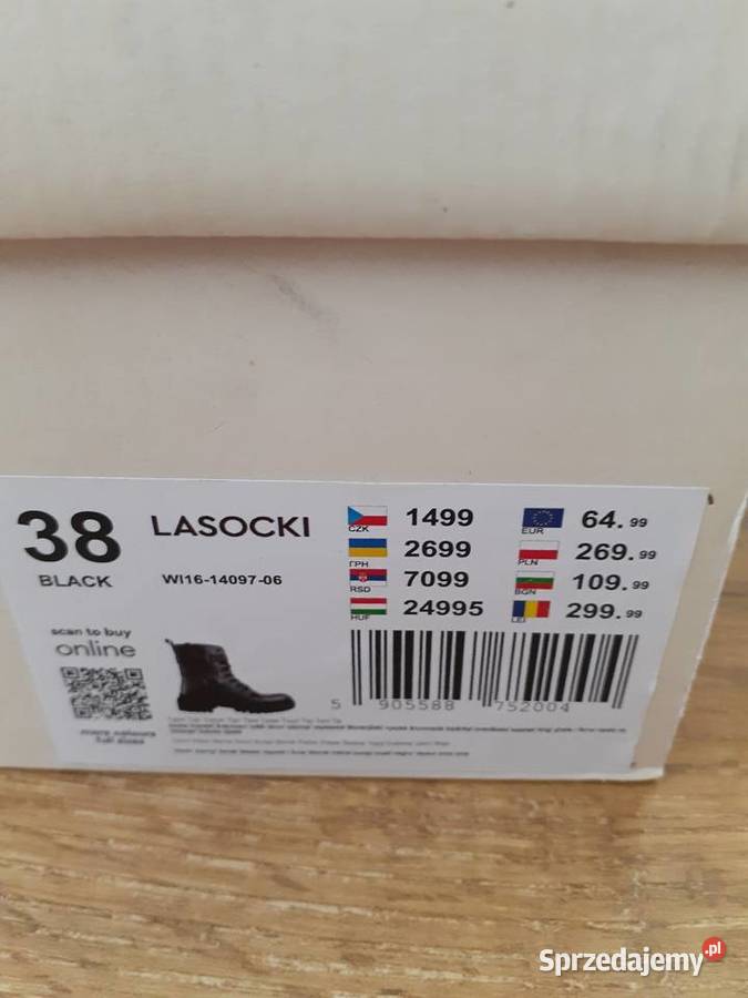 Kozaki Lasocki 38 skórzane wielkopolskie