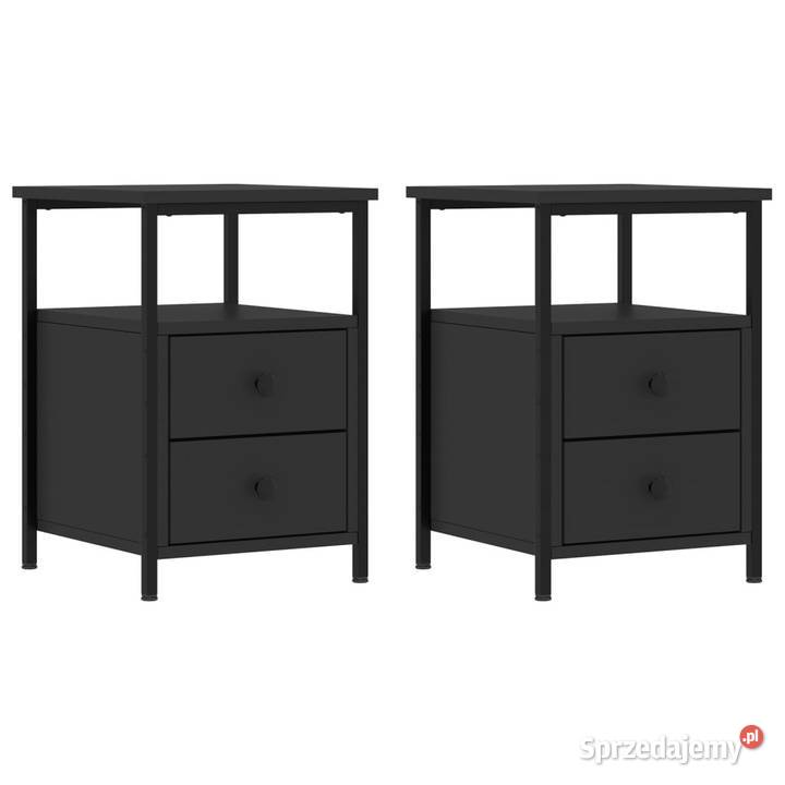 Szafki nocne 2 czarne 34x355x50 WM826014 Warszawa sprzedam