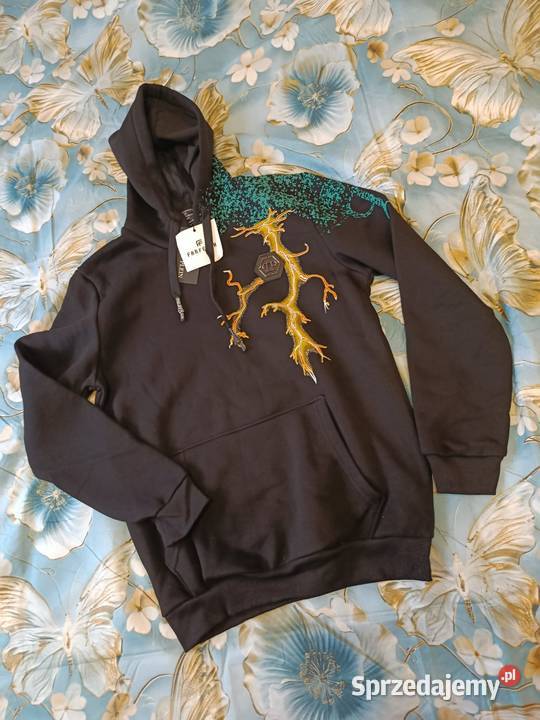 Bluza bawełniana z kapturem Philipp Plein czarna Białystok