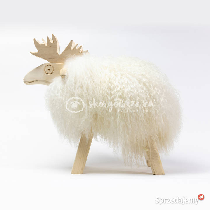 Krzesło renifer dekoracyjny biały