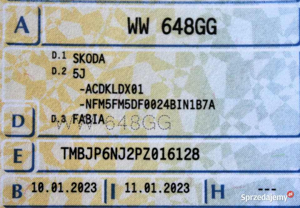 koda Fabia Ambition FV23 SalonPL 10TSI 95 ASR (kontrola trakcji) Sokołów sprzedam