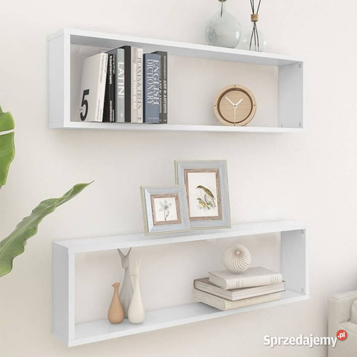 Półki ścienne kostki 2 białe 100x15x30 WM807079 mazowieckie Warszawa