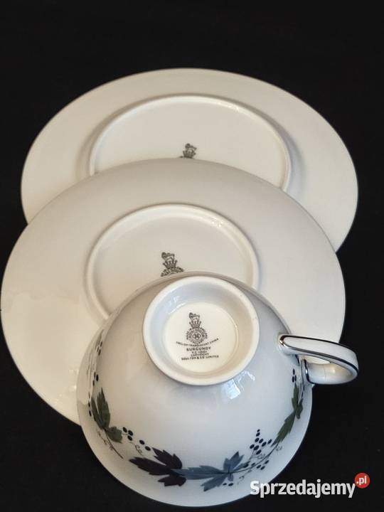 Zestaw kawowy angielski Royal Doulton Burgundy Chełm sprzedam