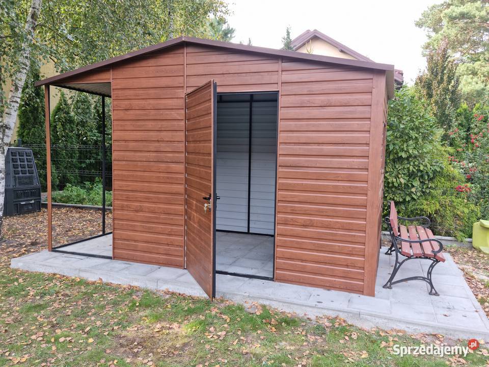 Garaż Blaszany z otwartą przestrzeniąWiata