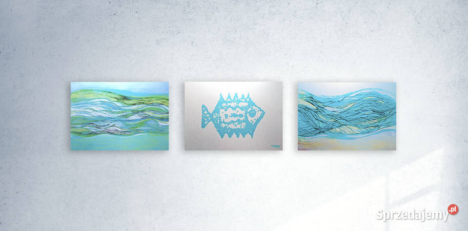 morze plakat turkusowy plakat ładna grafika na odcienie błękitu Gdynia