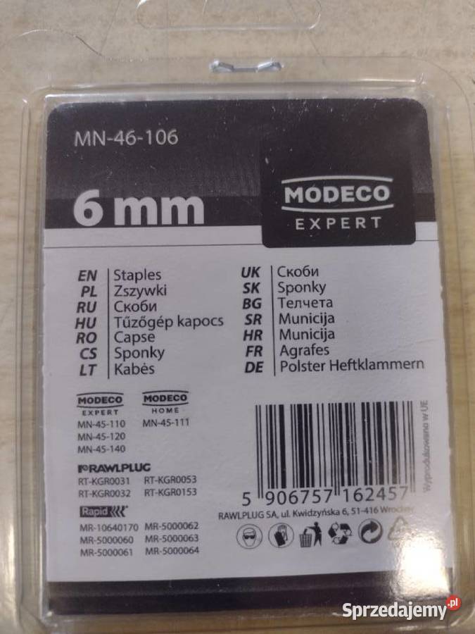 Zszywki tapicerskie Modeco MN46106 536 mm Pozostałe zachodniopomorskie