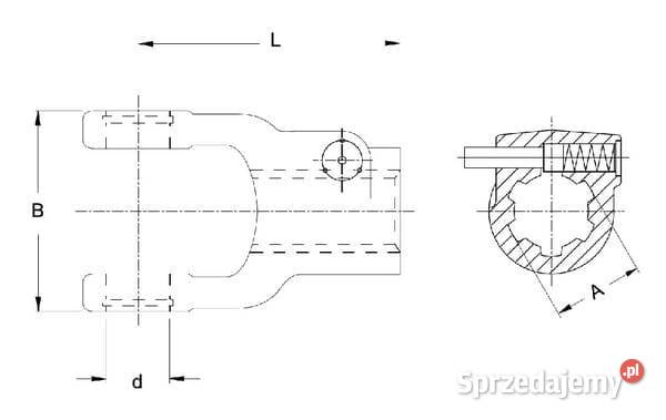 Widłak szybkozłączny z kołkiem przesuwnym 134 20 Kamionna