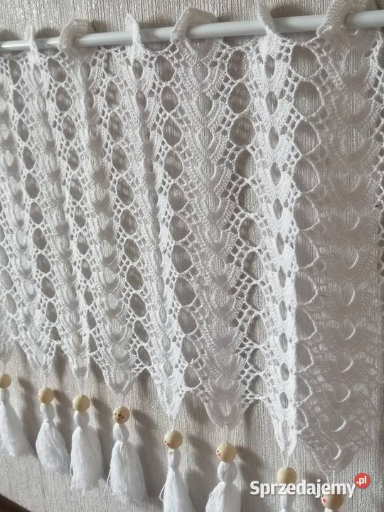 Ręcznie wykonana szydełkiem zazdrostka firanka Katowice sprzedam