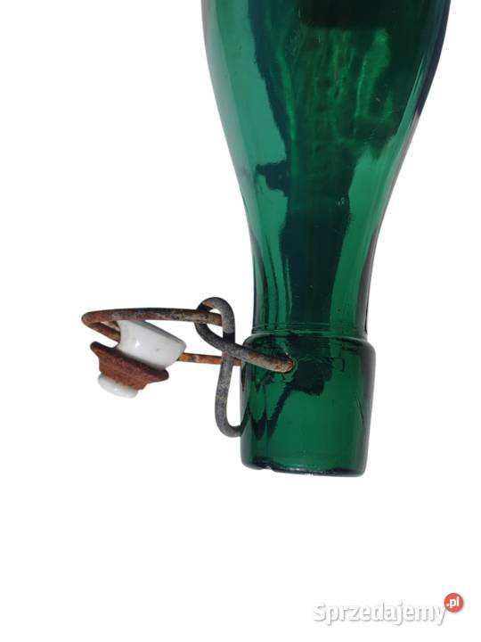 Stara szklana butelka z porcelanowym korkiem Cieszyn