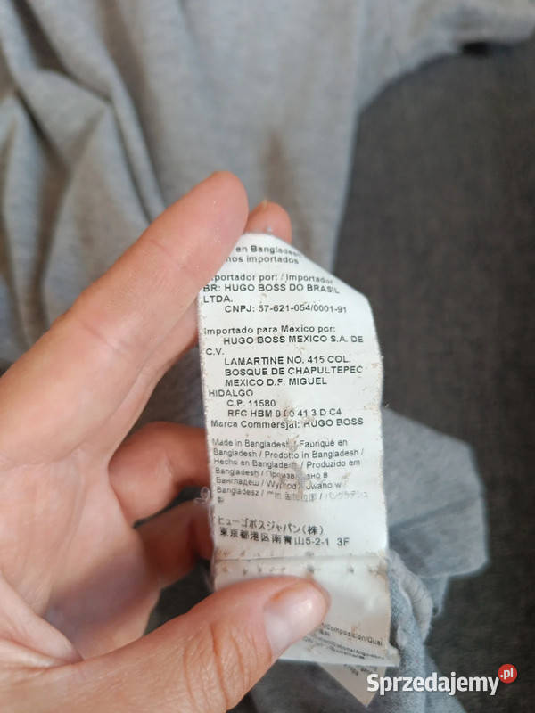 Szara koszulka tshirt Hugo Boss r M