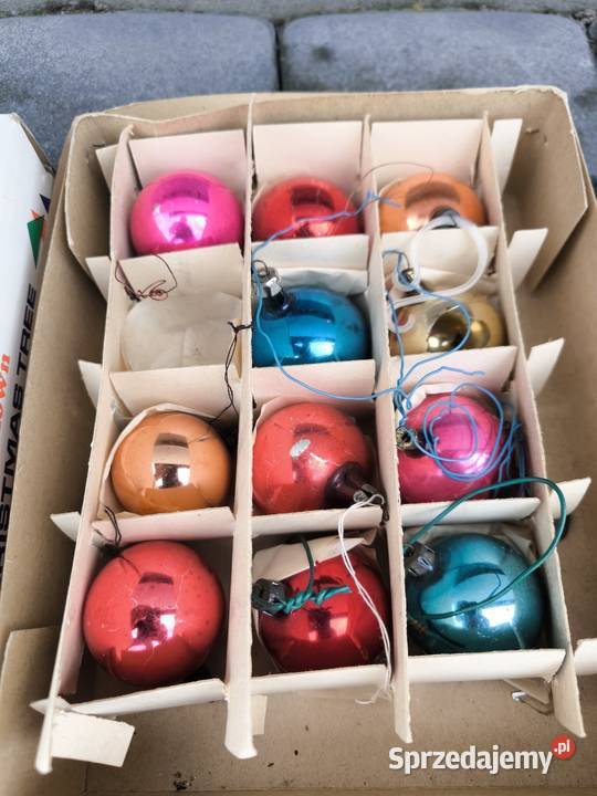 Bombki szklane choinkowe lata 70te okresu PRL