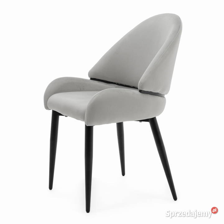Krzesło Tapicerowane Bergamo Jasnoszare Wysyłka