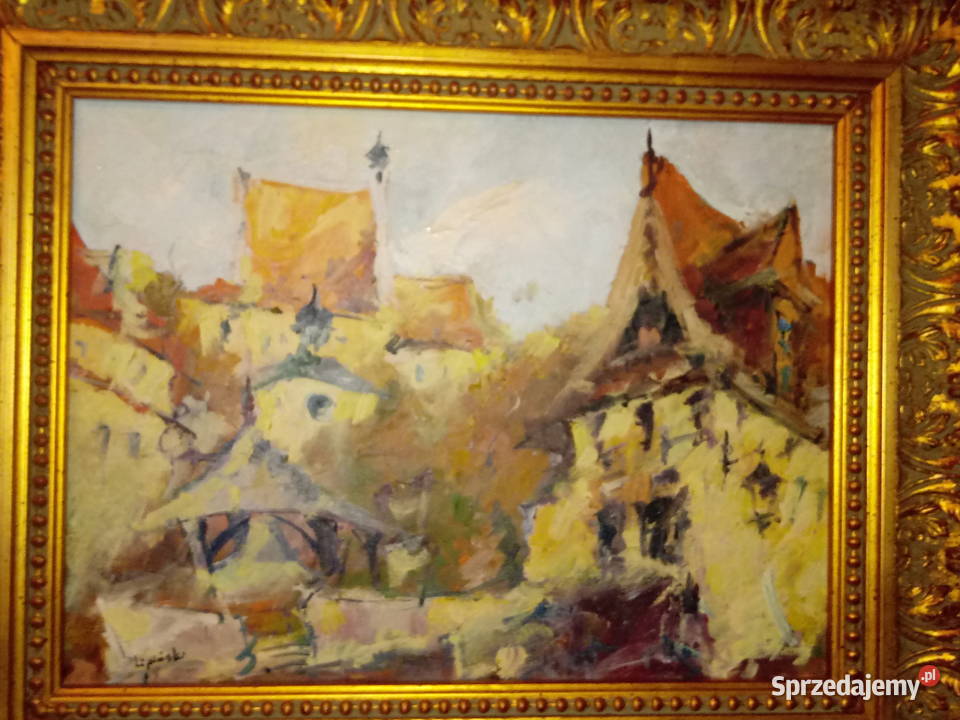 4 obrazy olejne na płótnie Kazimierz Dolny Piotrówek