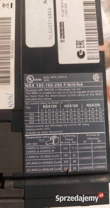 NSX 100160250 FNHNA Compact Circuit Breaker Dąbrowa Górnicza