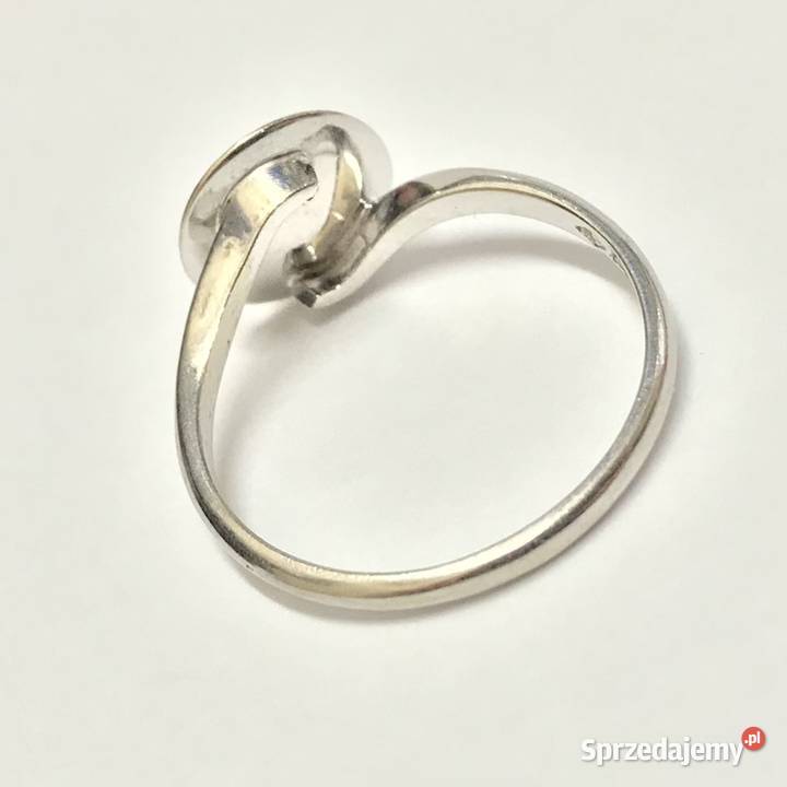 Złoty PIERŚCIONEK 18K cudowny KAMIEŃ piękny r14 Warszawa