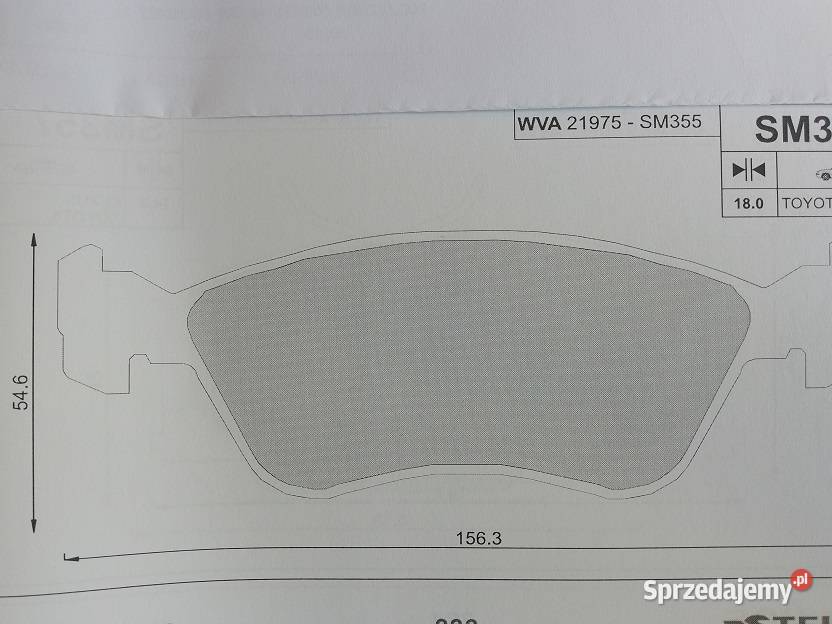 Klocki hamulcowe kpl przód TOYOTA AVENSIS 1620D Olsztyn