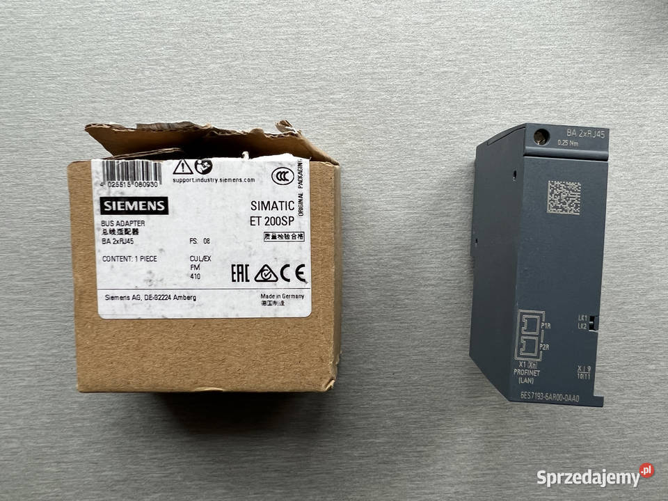 SIEMENS SIMATIC ET200SP 6ES71936AR000AA0 RJ45 śląskie Gliwice