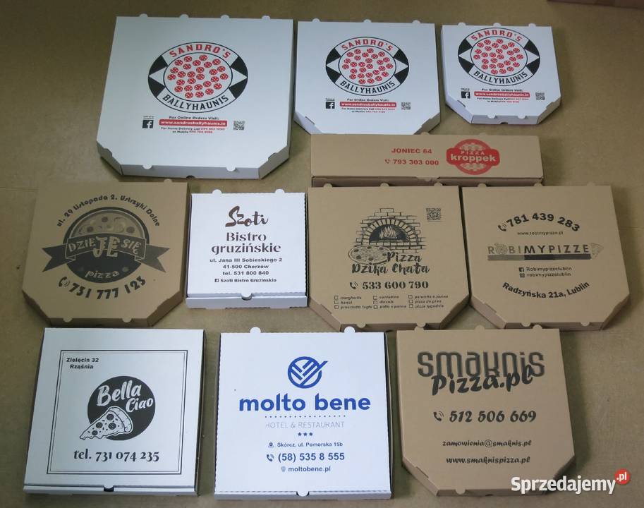Pudełka na PIZZĘ z nadrukiem 32x32 100 sztuk lubelskie Lublin