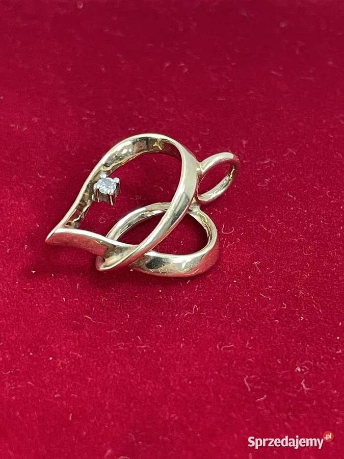 ZŁOTA ZAWIESZKA P333 149G SERCE Z CYRKONIĄ złote sprzedam